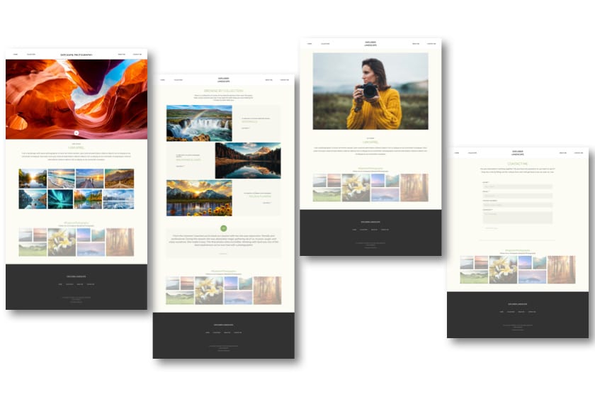 Explorer photography website template