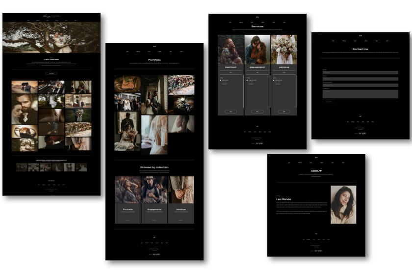 Noir photography website template