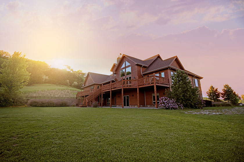 Front exterior of large home