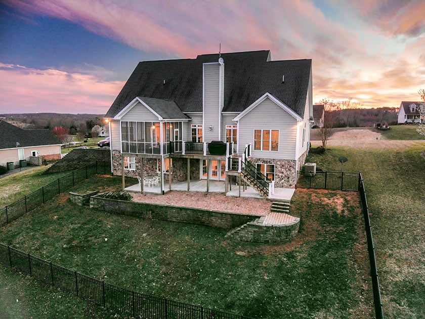 drone photo of exterior of home