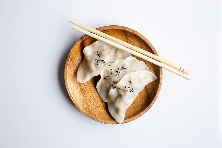 dumplings and chopsticks