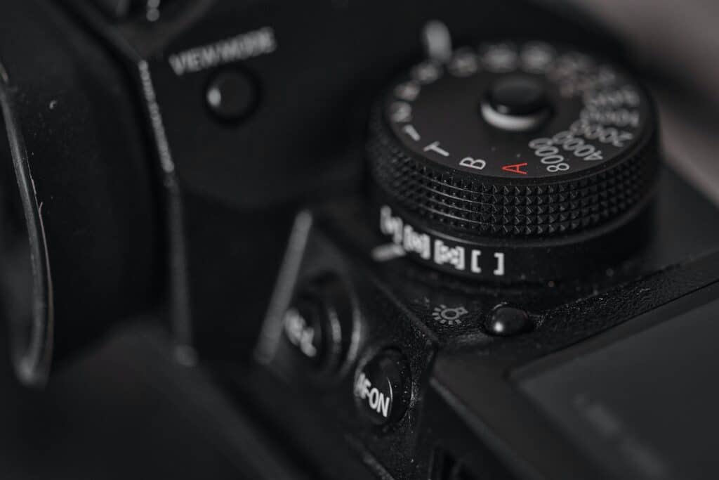 Fujifilm X-H1 manual dial for shutter speed