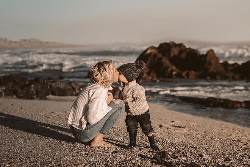 Natural light in photography example: Beach portrait