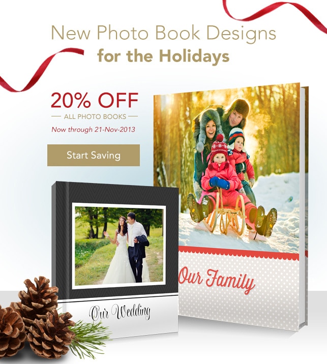 Take a look at our book collection: save 20% on Mpix photo books