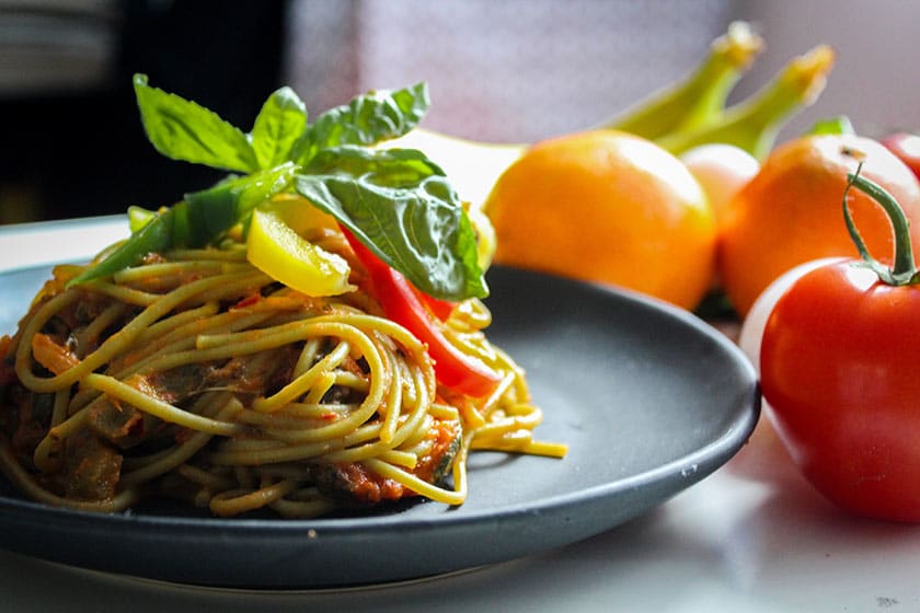 plate of pasta