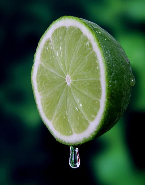 lime cut in half