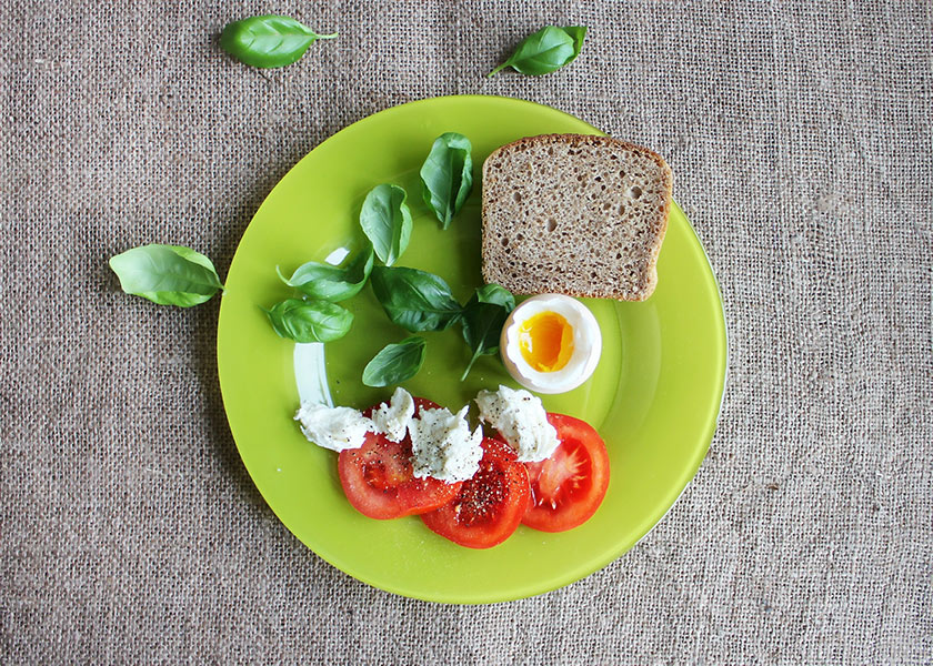 plate of fresh food on table