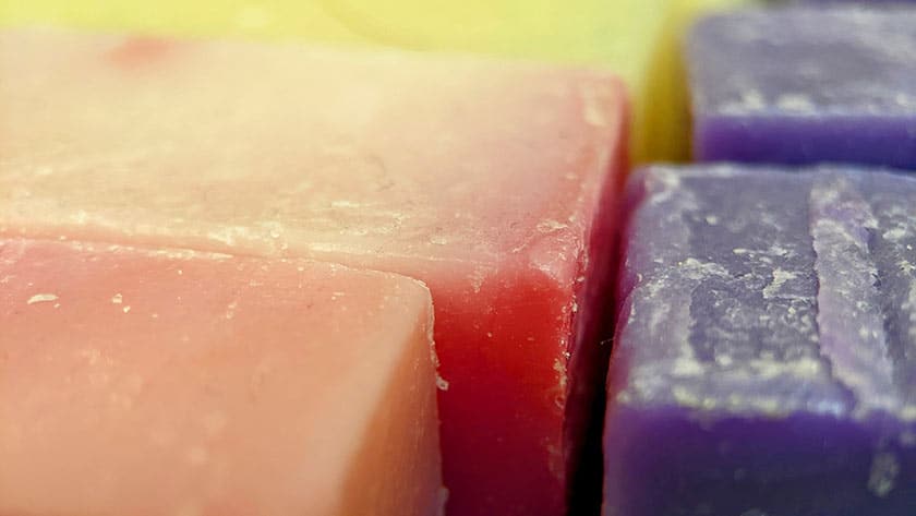 macro of bars of soap