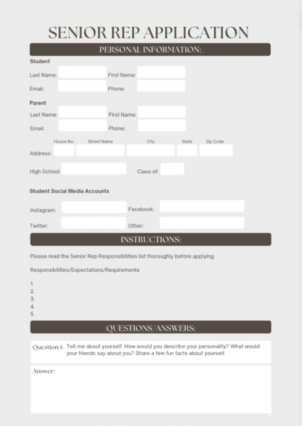 Senior Rep App template page 1