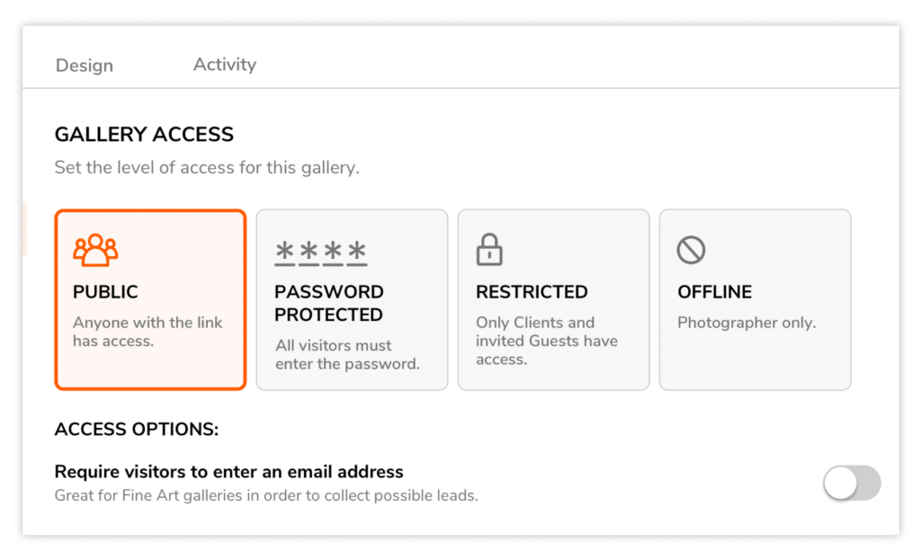 Simplified Access Settings 1140